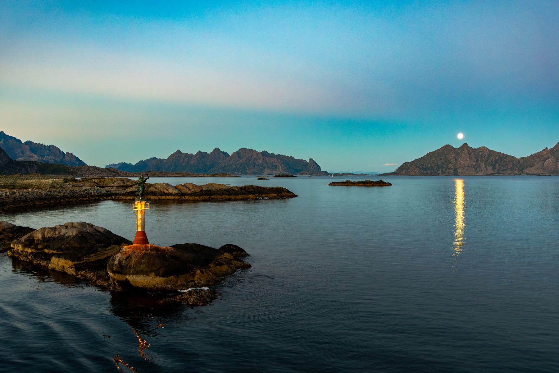 Moonrise Over Lofoten Mountains 8